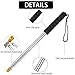 9.8ft Telescopic Flag Pole,Stainless Steel Handheld Portable Extendable Retractable Flagpole with Anti-Slip Grip,Clips,Whistle,Collapsible Telescoping Flag Pole Pointer for Tour Guide,Festival (Black)
