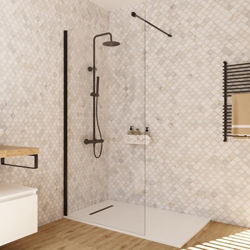 BAIKAL Mampara de Ducha. Panel Fijo de 100cm. Perfil...