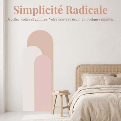 Art papier peint arc Vaguelly sticker géométrique repositionnable - 8