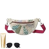 Bolso Vintage con Correa Ajustable y Ligera, Tela Bohemia, Bolso Vintage para Senderismo, Escalada, Ciclismo, equitación, Camping, Picnic, Viajes en casa, para Mujeres y niñas