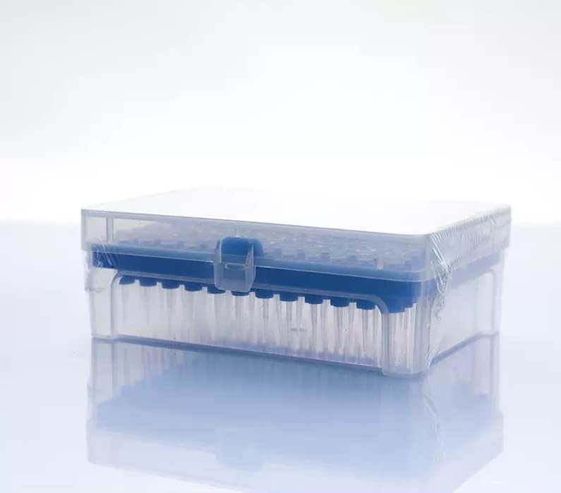 Puntas de pipeta de 10ul con filtro en rack estériles transparentes para laboratorios libres de DNAsa