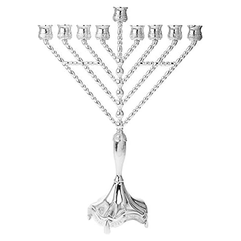 Legacy Judaica Silver Plated Rambam Menorah Cover