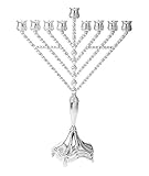 Oil Menorah Silver Plated Chabad Rambam Fits Standard Chanukah Oil Cups and Large Candles