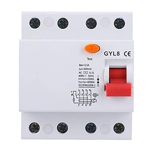 Disyuntor de corriente 4P AC400V con protector de fugas eléctricas automático 4