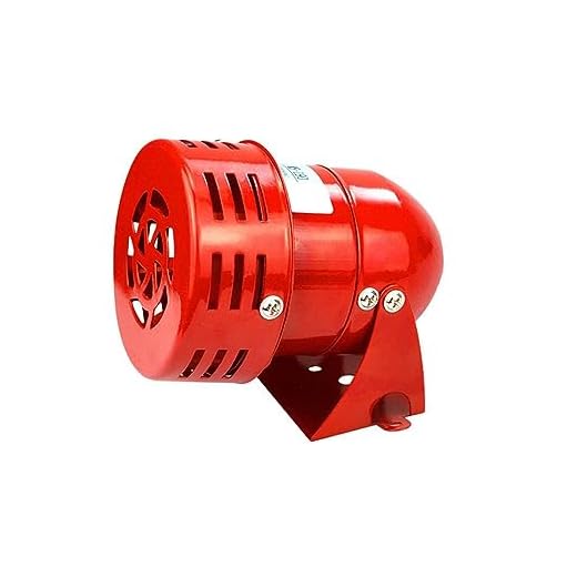 Fafeicy MS-190 220V 120DB Sirena Alarma de Motor de Viento, Sonido Industrial Protección Eléctrica contra Robo Sirena Accionada por Motor, Industria de Bocina de Metal Alarma de Barco