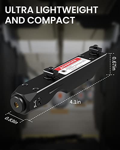 Votatu M4L-G Green Laser Sight Compatible with M-Lok Rail Surface, Ultra Low-Profile Tactical Rifle Laser Sight with Strobe Function Magnetic Rechargeable,IIIA Class Laser Power Output ≤5mw,