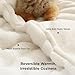 Bedsure GentleSoft Fluffy Faux Fur Throw Blanket for Couch, Soft Fuzzy Fleece Blankets & Throws, Cream Bed Decor Cozy Gifts for Women Teen Girls, Minky Thick Warm Plush Gifts for Birthday, Anniversary
