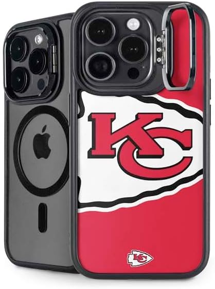 Skinit Kickstand Phone Case Compatible with iPhone 15 Pro Max - Officially Licensed NFL Kansas City Chiefs Large Logo Design