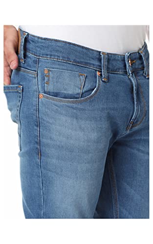 Image of Spykar Men's Kano Slim Fit Mid-Rise Jeans (Ankle Length)