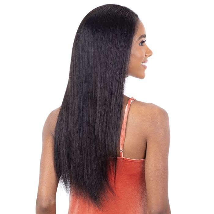 Free tress Shake n go Girlfriend 100% Virgin Human Hair HD Frontal Lace Wig - HD 13X4 STRAIGHT 24 (Color:613)