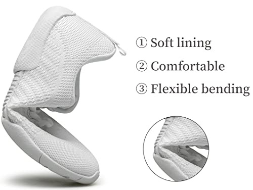 BAXINIER Girls White Cheerleading Shoes Breathable Youth Cheer Competition Sneakers Athletic Training Dance Tennis Walking Shoes - Image 3