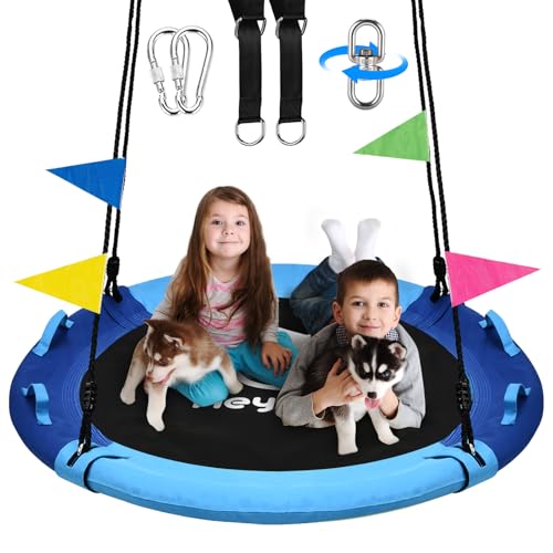 HeyZoo 43 Inch Tree Swing, 900lbs Weight Capacity Saucer