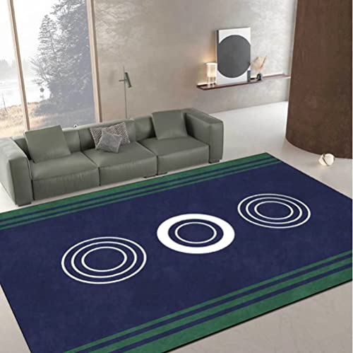 CAIRONG Alfombra geométrica Simple Azul Verde alfombras Cocina Pasillo Comedor decoración Piso Alfombra Antideslizante Felpudo 120x160cm Cover