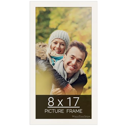 wallsthatspeak 8x17 white Picture Frame for Puzzles Posters Photos or Artwork