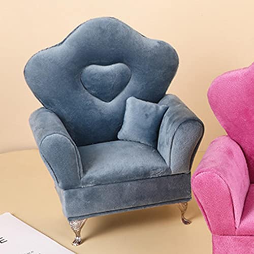 Boîte à bijoux en velours bleu style sofa d'exception