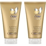 Dove Lozione Viso e Corpo Autoabbronzante Summer Revived, Per Pelli Chiare e Medie, Abbronzatura Graduale, Finish Naturale, Pelle Luminosa, 72H di Idratazione, Con Estratto di Aloe Vera, 2x 75ml