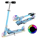 🛴【Wachsen Sie im Spaß】Der kinderroller verfügt über 3 einstellbare Höhenoptionen (63/75/85 cm). Das bedeutet, dass der scooter mit Ihrem Kind mitwächst, damit es länger Freude am Roller haben kann. Geeignet für Kinder im Alter von 3-12 Jahren mit einer Körpergröße von 90-160cm.