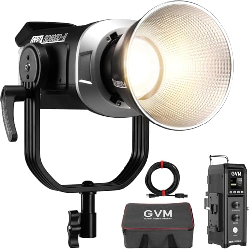 GVM 600W Bi-Color LED Video Light, 2700K-6800K Studio Photography Lighting, 128000Lux/1m Continuous Lighting Kit with APP & DMX Control for Filmmaking, Live Streaming, Broadcasting