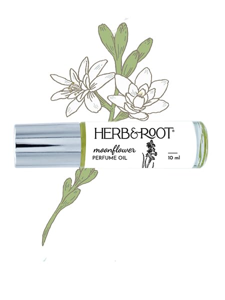 Herb & Root Tuberose, Jasmine & Orris Perfume for Women, White Fl...