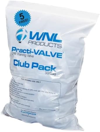 WNL Products 5000TV-CP Practi-Valve CPR Training Valve Fits All WNL Adult Child and Infant Training Masks (55 Valves)