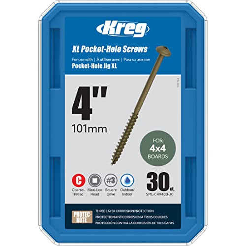 Kreg SML-C4X400-30 XL Pocket-Hole Screws 4