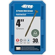 Kreg Protec-Kote Pocket Screws - SML-C4X400-30 - Weather Resistant Pocket Screws - 4-Inch - Coarse Thread - Maxi-Loc Head - Outdoor - 30 Count
