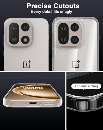 Image of REALCASE Silicone Oneplus 15 5G Back Cover Case, Scratch Resistant Protective Crystal Clear Transparent Shock Proof Bumper Back Cover Case for Oneplus 15 5G