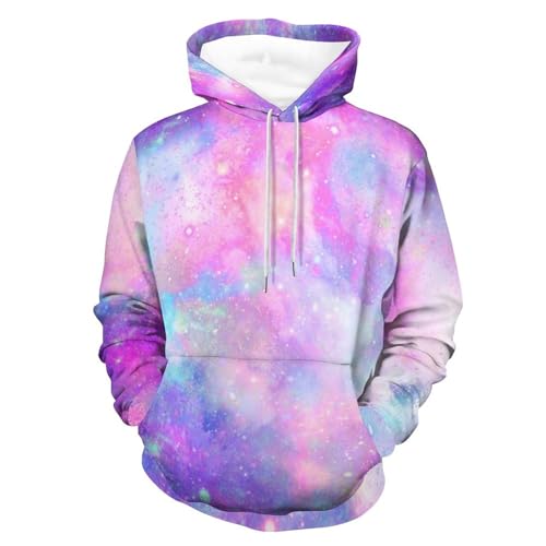 Sweats à capuche manche longue pourpre UMENG sweat violet imprimé espace pull décontracté unisexe