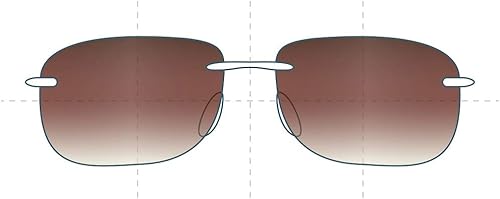 Miniatura 2 de Lentes de repuesto sin marca Sunglass Fix sin montura semitransparente, compatibles con marcos sin marca de 2.520in