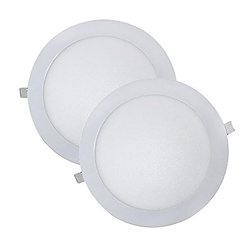Wonderlamp W-E000046 Bardzo płaski okrągły reflektor LED biały Moc oświetlenia 18 W (1480 lm) 6000 K (zimne światło) Nowoczesny zestaw 2 sztuk biały