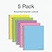 Oxford 1 Subject Spiral Notebook, Notebooks for School, Plastic Covers, School Supplies, College Ruled, 100 Sheets, 5 Pack, Assorted Pastel Colors: Blue, Green, Yellow, Pink and Purple (1009291)