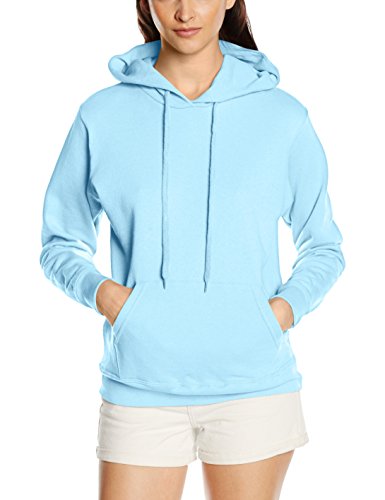 Fruit of the Loom Damen Kapuzenpullover SS068M, Blau - Blue (Sky), S
