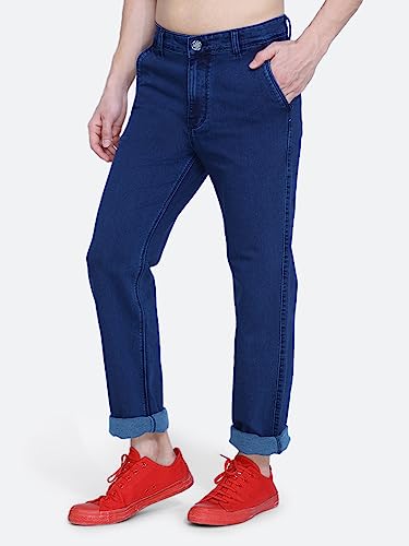 Image of Mid Waist Heavy Weight Stretchable Denim Material Front Cross Pocket Comfort Fit Jeans Pant for Men