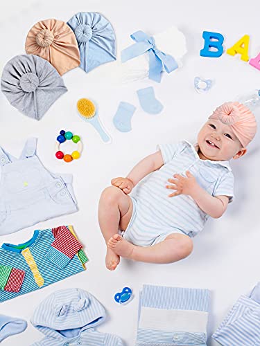 6 Pieces Baby Turbans Baby Hat Headbands Bows Newborn Beanie Nursery Head Wrap Soft Cute Toddler Cap For 0-3 Years Girls Baby (Fresh Colors) #TOP5
