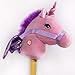 Ponyland: Music Stick Animal - Pink Unicorn - Music Button, Sturdy Two-Piece Stick W/Colorful Soft Plush Animal Head, Pretend Play Toy, Kids Ages 3+