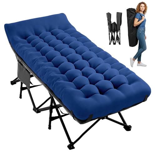 Image of Palawano Camping Bed for Adults with Mattress, Folding Bed for Sleeping, 75 x 28 Extra Wide 600D Double Layer Oxford Travel Cot with Carry Bag for Guest, Camping, Travel & Home