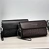 Business Clutch Bags Leather Men's Handbag Long Wallet Card Bag For Men Clutches For Men(Black) #4