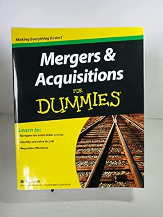 Mergers and Acquisitions For Dummies book cover