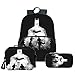 ukukuk Zaino Adolescente Set, Zaini Scuola Elementare Media Set di 3 Pezzi Sacchetti Scuola Batman Zaini per Ragazzo Ragazza Zaino Tempo Libero Zaini Ergonomici Style-2