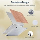 HLAAJJX Etui do MacBooka Air 30.5 cm 2017 2016 2015 model A1534 A1931 z wyświetlaczem Retina, zatrzaskowe twarde etui i przezroczysta osłona klawiatury, słojów drewna