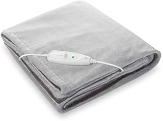 Medisana HB 675 Cuddly Heating Blanket XXL, zmywalny, przytulny Koc z automatycznym wyłączaniem, 4 ustawienia temperatury, 200 x 150 cm, dwukolorowy, odwracalny wygląd, szary/ciemnoszary