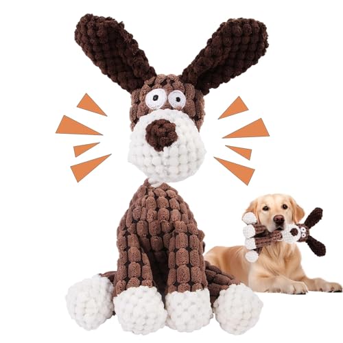 Beojonvy Interaktives Hundespielzeug Unzerstörbar, Anti Stress Hund Toy, Quietschspielzeug Hund Kuscheltier, Ente für Hunde, Dog Toys für Kleine, Mittlere, Große Hunde