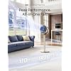Dreo Pedestal Fan with Smart Control, 43'' Inches, 150+120 Omni-Directional Oscillating Quiet Fans for Bedroom, 110ft Circulator Fan with DC Motor, 9 Speeds, 6 Modes, 12H Timer, Wi-Fi/Voice/Alexa