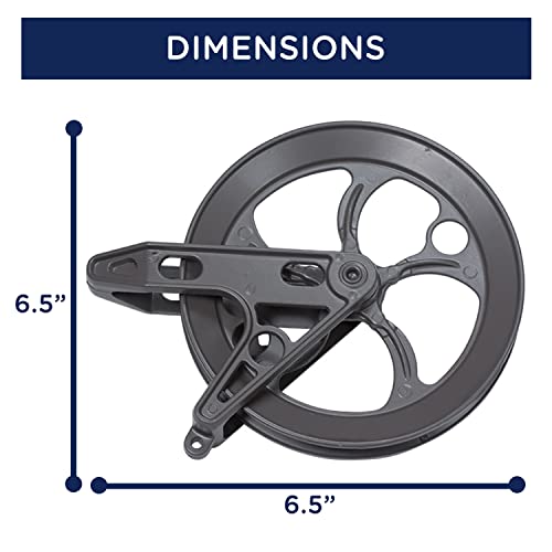 Strata Strata Outdoor Clothesline Pulley - 6.5'' Heavy Duty Metal, Rustproof Urban Grey for Clothes Line Outdoors, Outdoor Laundry Line Pulley for Clothes, Coats, Blankets, & More (1 Unit)