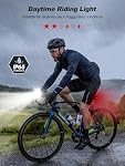 Upgraded Bike Lights Super Bright, 4+6 Modes Rechargeable Bike Lights Front and Back with Side Lights, 360°Rotatable Bike Headlight, IP65 Waterproof Bicycle TailLight, Reflectors Accessories