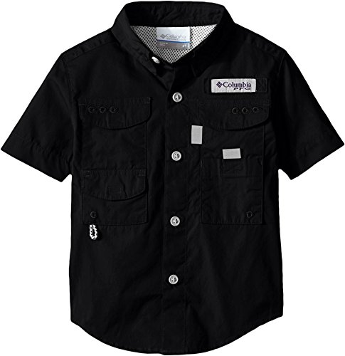 Columbia Youth Boys Bonehead Short Sleeve Shirt, Large, Black