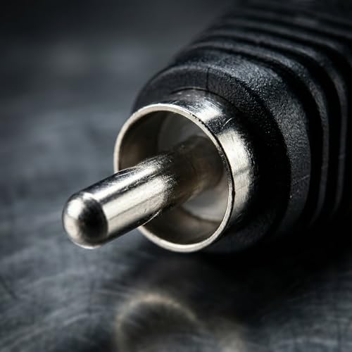 MOBOREST RCA Cable Audio Adapter, Phono RCA Male Plug to AV Screw Terminal Audio/Video Speaker Wire connectors Solderless Adapter(RCA Male-2pack)