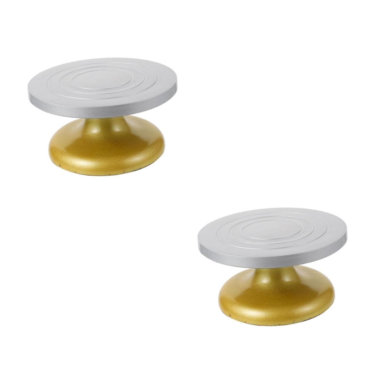 MAGICLULU 2 Piezas Tocadiscos de plástico de Arcilla de Acero plástico de cumpleaños regalitos cumpleaños Transparente Fondant Tapa Suministro para Hornear Banco de Trabajo Giratorio