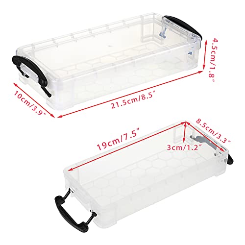 Btsky Set Of 6 Large Capacity Pencil Box, Office Supplies Storage Organizer Box, Brush Painting Pencils Storage Box Watercolor Pen Container Drawing Tools (Black) #TOP3