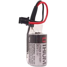 ER3V 3.6V 1000mAh PLC Non-Rechargeable Lithium Battery Replacement for Yaskawa JZSP-BA01 with Black Plug